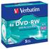zvětšit obrázek: Verbatim DVD-RW 4x 4,7GB - Jewel (5-pack)